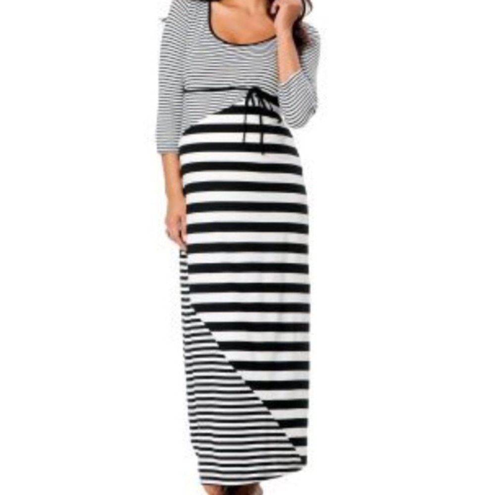 Motherhood Maternity Maxi Long Sleeve Dress